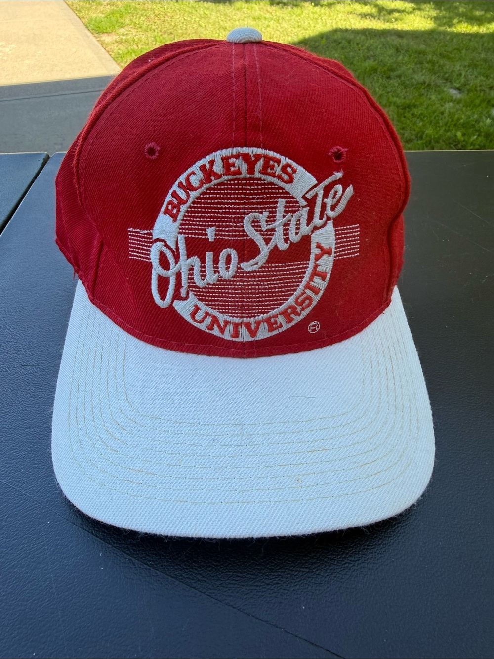 The Game Ohio State Buckeyes red and white baseball cap size 7
